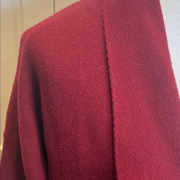 ANRABESS Burgundy Cardigan Sweater Duster Size M - Picture 5 of 11